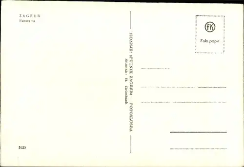 Ak Zagreb Kroatien, Panorama