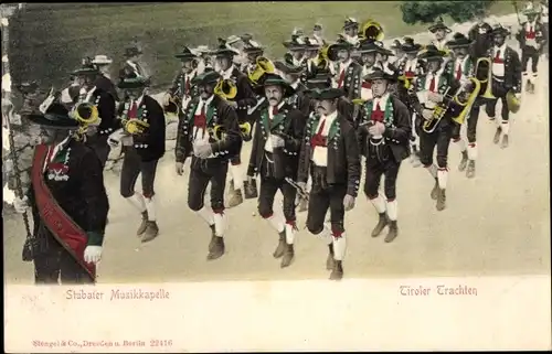 Ak Stubaier Musikkapelle, Tiroler Trachten
