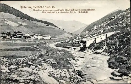 Ak Bad Hintertux Tirol, Blick auf den Ort