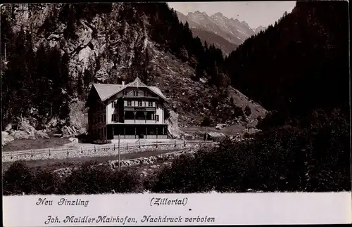 Ak Ginzling in Tirol, Blick auf ein Gebäude, Zillertal