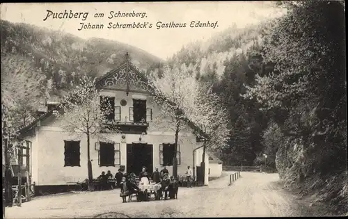 Ak Puchberg am Schneeberg in Niederösterreich, Gasthaus Edenhof