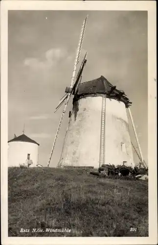 Ak Retz Niederösterreich, Windmühle