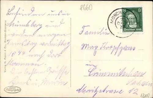 Ak Münchberg in Oberfranken Bayern, Kreuzbergstraße, Kirche