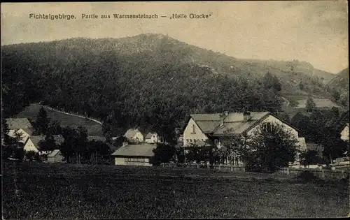 Ak Warmensteinach Oberfranken Bayern, Blick auf den Ort, Fichtegelbirge, Helle Glocke