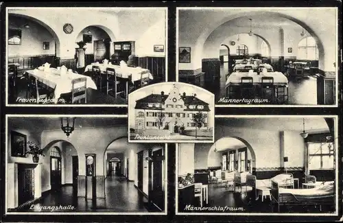 Ak Nürnberg in Mittelfranken Bayern, Beobachtungsstelle der LVA Mittelfranken, Innenansicht