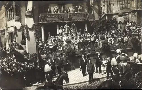 Foto Ak Nürnberg in Mittelfranken Bayern, Festumzug in der Stadt