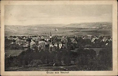 Ak Neuhof an der Zenn Mittelfranken, Blick auf den Ort, Kirche