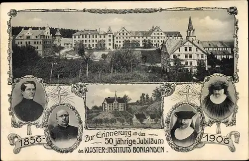 Ak Bonlanden Berkheim in Oberschwaben, 50jahrfeier Klosterinstitut 1906, Geistliche