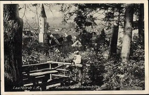 Ak Leutkirch im Allgäu Württemberg, Ausblick von der Wilhelmshöhe, Eugen Felle