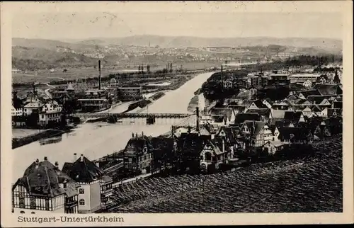 Ak Untertürkheim Stuttgart in Baden Württemberg, Blick auf den Ort