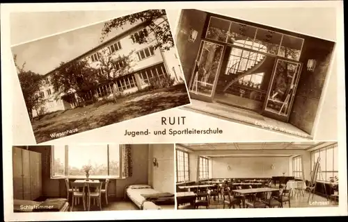 Ak Ruit Ostfildern Baden Württemberg, Jugend- und Sportleiterschule, Wiesenhaus