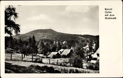 Ak Oybin in der Oberlausitz, Ortsansicht, Hochwald