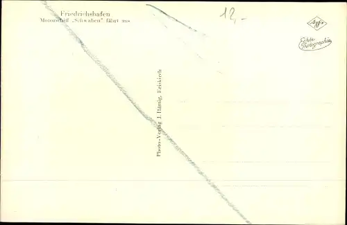 Ak Friedrichshafen am Bodensee, Hafenbahnhof, Dampfer Schwaben