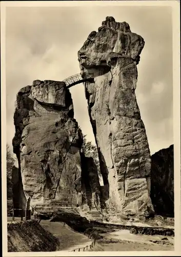 Ak Horn Bad Meinberg im Teutoburger Wald Westfalen, Externsteine, Turmfelsen