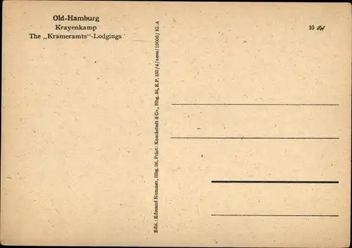 Ak Hamburg Mitte, Krayenkamp, Krameramts-Wohnungen