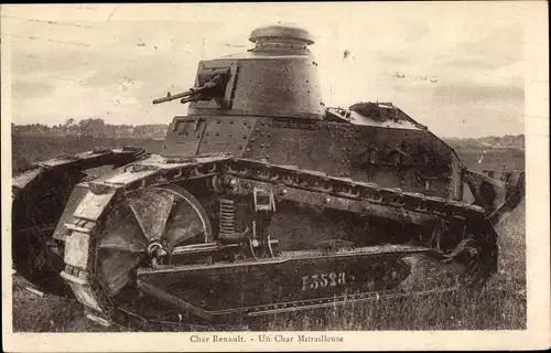 Ak Char Renault, un Char Mitrailleuse, Französischer Panzer