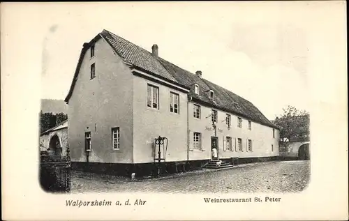 Ak Walporzheim Bad Neuenahr Ahrweiler, Weinrestaurant St. Peter