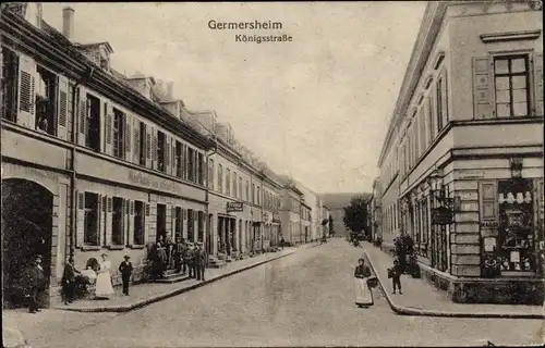 Ak Germersheim am Rhein, Königsstraße