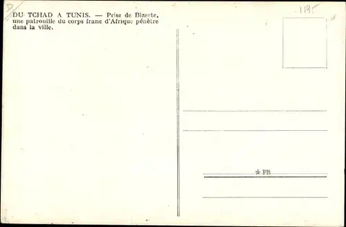 Ak Du Tchad a Tunis, Prise de Bizerte une patrouille du corps franc d'Afrique