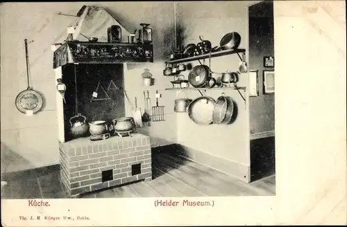 Ak Heide in Holstein, Heider Museum, Küche