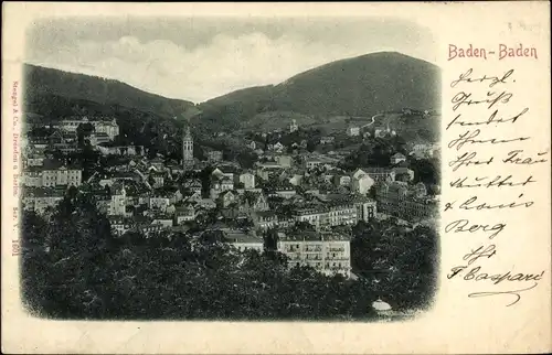 Ak Baden Baden am Schwarzwald, Gesamtansicht