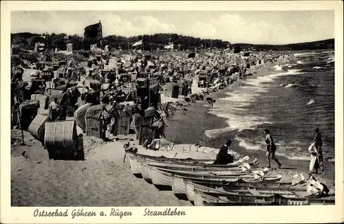 Ak Ostseebad Göhren auf Rügen, Strandleben