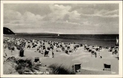 Ak Ostseebad Baabe auf Rügen, Strand