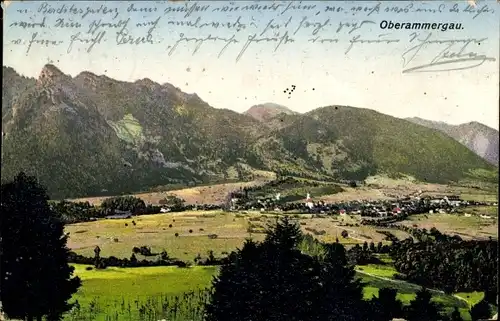Ak Oberammergau in Oberbayern, Gesamtansicht