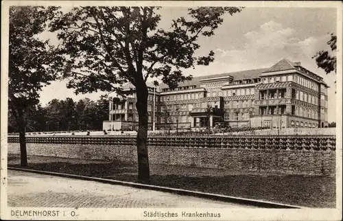 Ak Delmenhorst in Oldenburg, Städtisches Krankenhaus