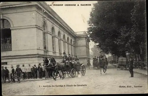Ak Vietnam, Arrivee du Cortege a l'Ecole de Cavalerie