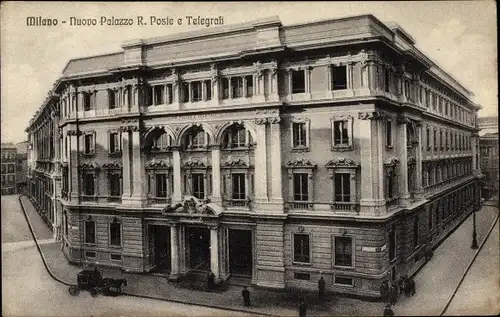 Ak Milano Mailand Lombardia, Nuovo Palazzo R. Poste e Telegrafi