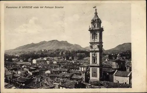 Ak Varese Lombardia, Panorama vista dal Palazzo Sciarni