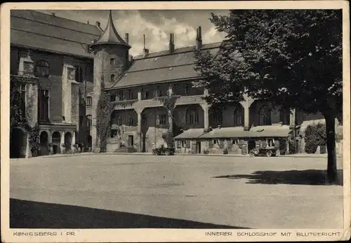 Ak Kaliningrad Königsberg Ostpreußen, Innerer Schlosshof, Blutgericht