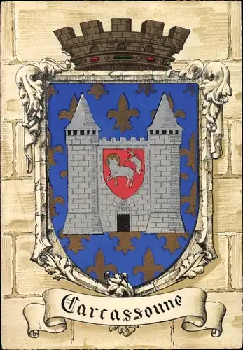 Wappen Ak Carcassonne Aude