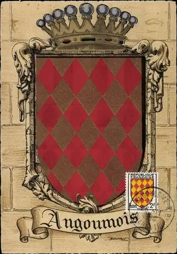 Wappen Ak Angoumois, Angoulême Charente