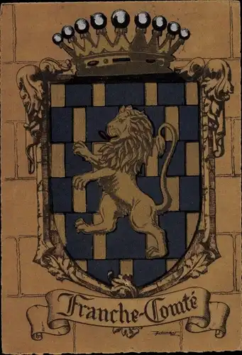 Wappen Ak Franche-Comté Doubs