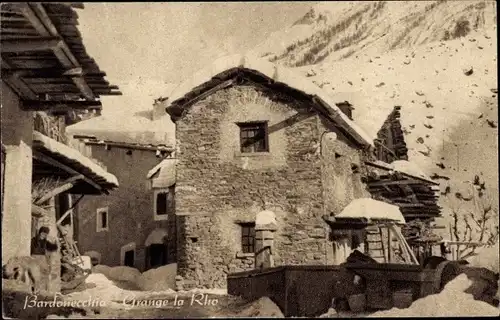 Ak Bardonecchia Piemonte Italien, Grange la Rho, Winter