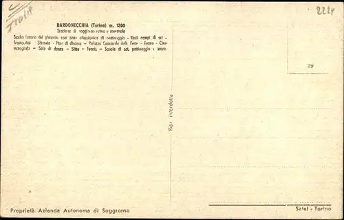 Ak Bardonecchia Piemonte Italien, Grange la Rho, Winter