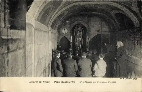 Ak Paris XVIII. Arrondissement Buttes-Montmartre, Cabaret du Neant, Caveau des Trepasses