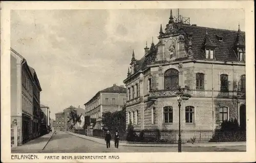 Ak Erlangen in Mittelfranken Bayern, Partie beim Bubenreuther Haus