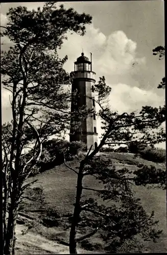 Ak Kloster Insel Hiddensee in der Ostsee, Leuchtturm