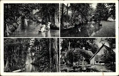 Ak Burg im Spreewald, Am Wasser, Der romantische Spreewald
