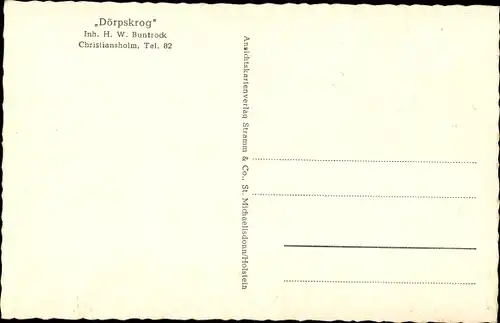 Ak Christiansholm in Schleswig Holstein, Dörpskrog, aussen und innen