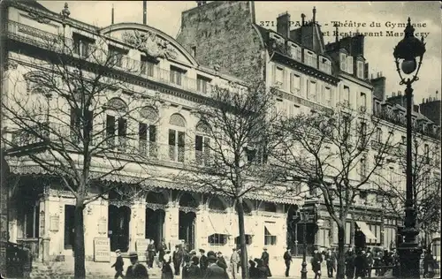 Ak Paris X. Arrondissement Entrepôt, Theatre du Gymnase