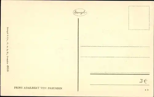 Ak Adalbert Prinz von Preußen, Portrait