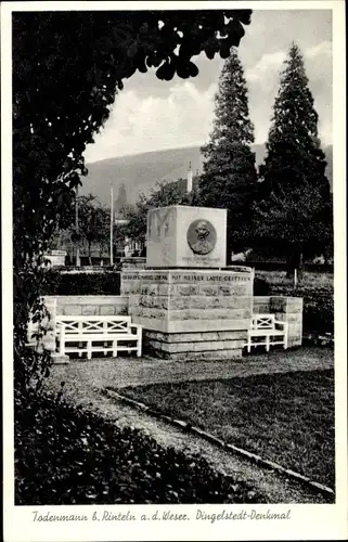 Ak Todenmann Rinteln in Niedersachsen, Dingelstedt-Denkmal