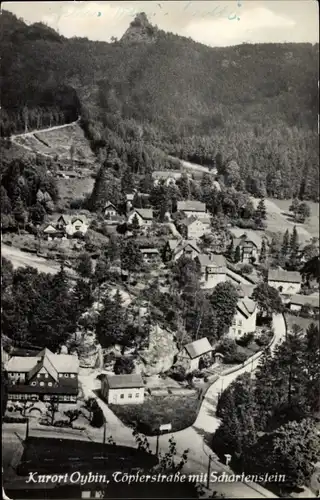 Ak Oybin in der Oberlausitz, Töpferstraße mit Scharfenstein