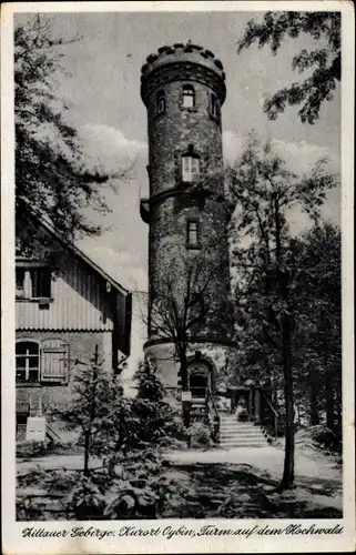 Ak Oybin in der Oberlausitz, Zittauer Gebirge, Hochwald, Turm