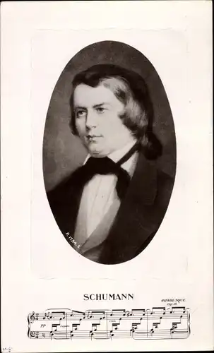 Ak Komponist Robert Schumann, Pianist, Portrait
