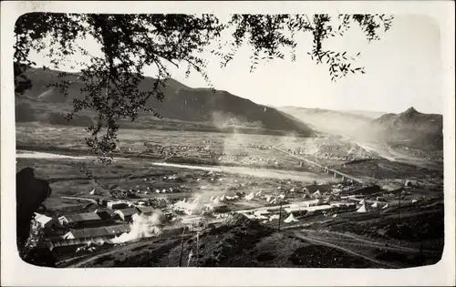 Foto Ak Marokko, Landschaft mit Lager